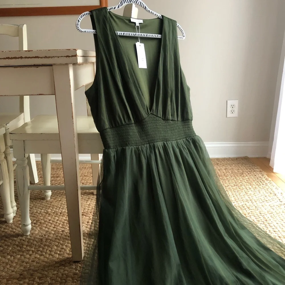 New w Tag: Baltic Born Kamila Tulle Maxi Dress. Size 2xl - Picture 8 of 13
